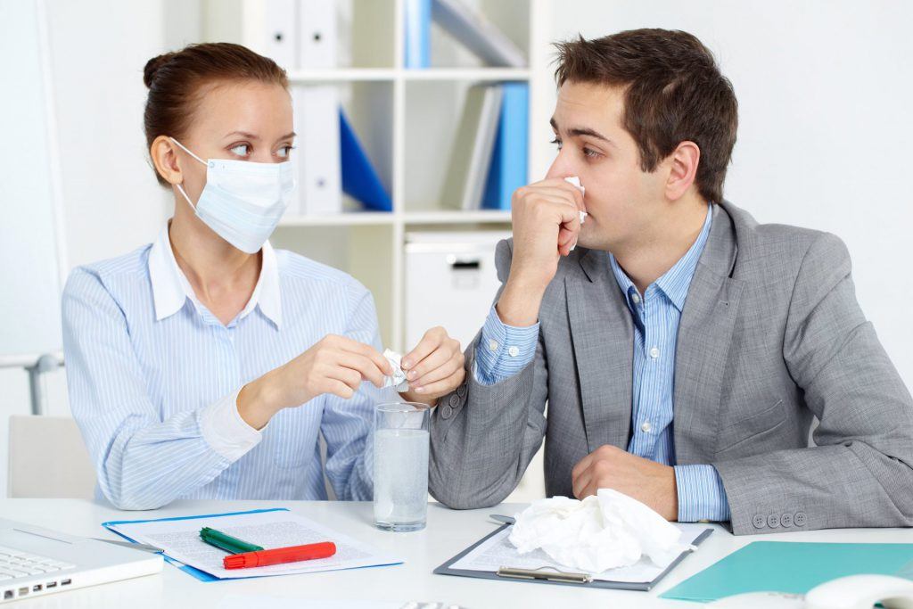 image showing employees using sick time policy