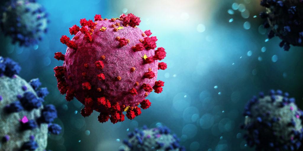 coronavirus covid-19 background - 3d rendering ffcra