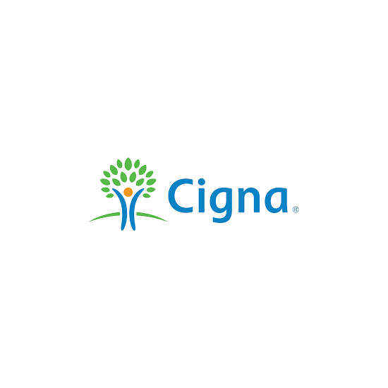 the cigna logo is shown on a white background