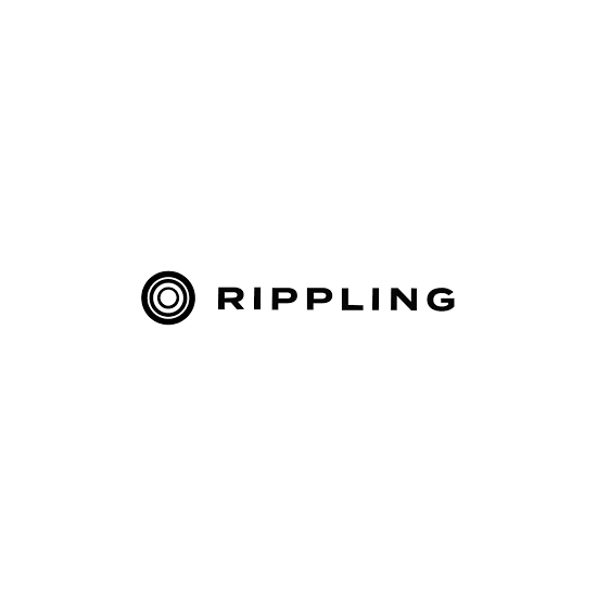 a black and white logo for rippling
